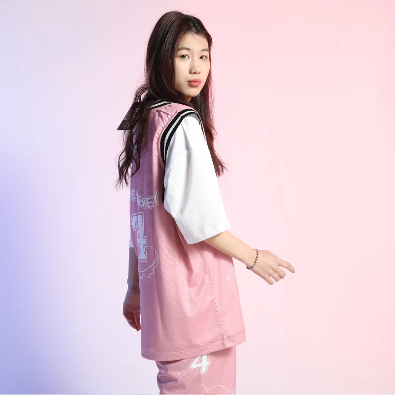FireMonkey Basketball Jerseys Unisex Pink-3
