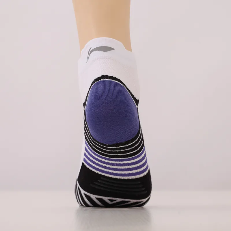 LiNing Ankle Socks Unisex 1 Pack White/Floral Blue Purple-6