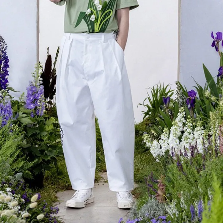 VALLEYOUTH Cargo Pants Casual Pants Unisex White-3