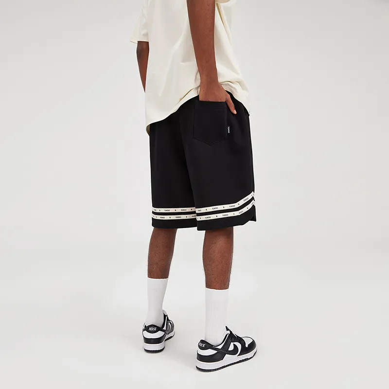 Torso Casual Shorts Men Black-5