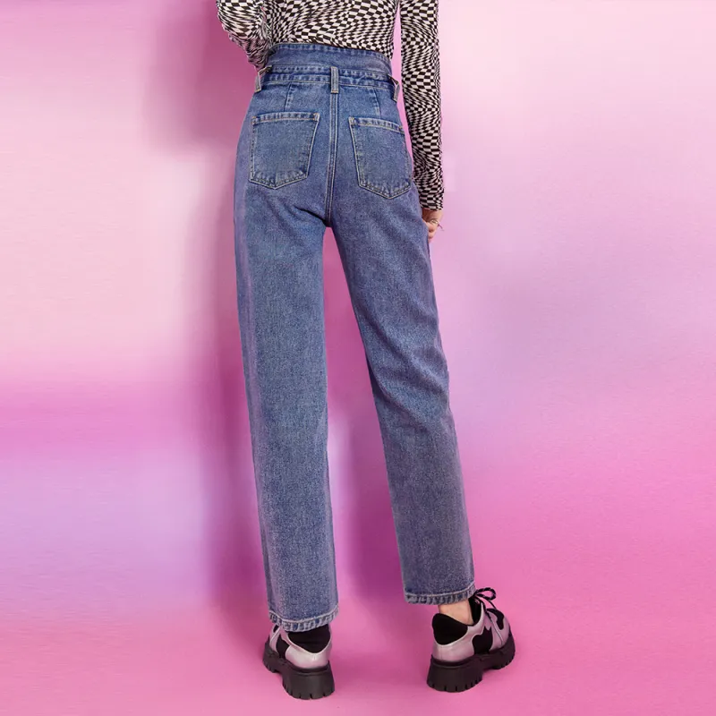 SEENFAAN Straight Jeans Women's-3