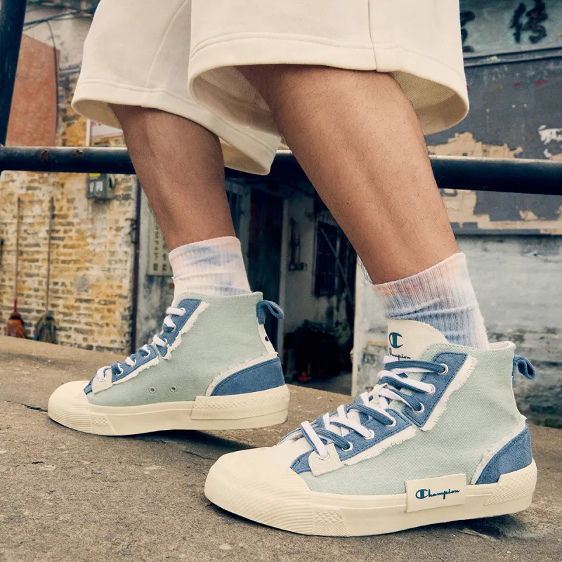 Champion Campus Active High High Top Canvas Shoes Women's Denim Blue-5