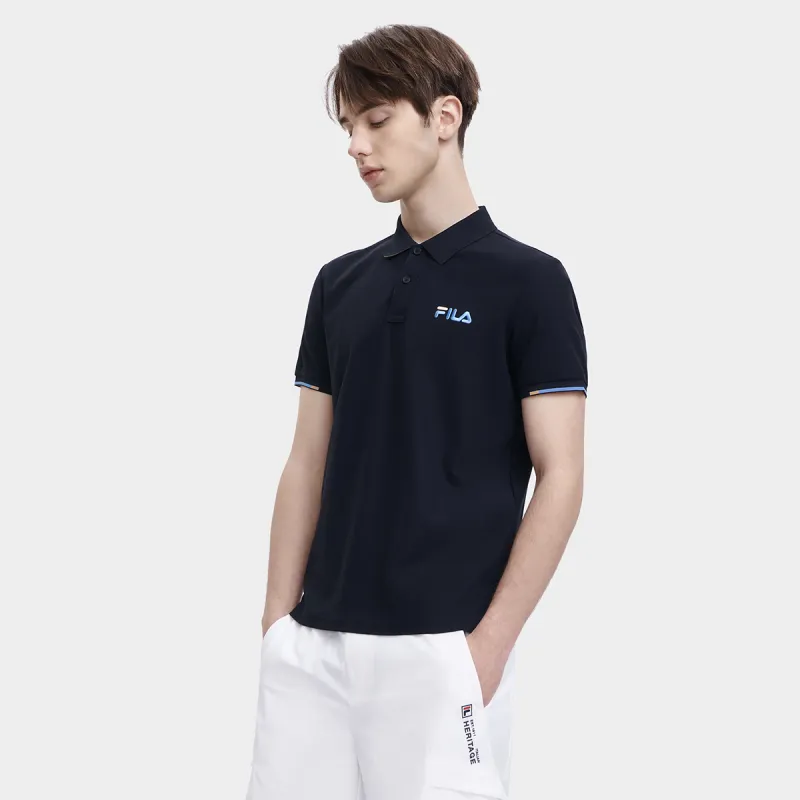 FILA Polo Shirt Men's Jet Black-4
