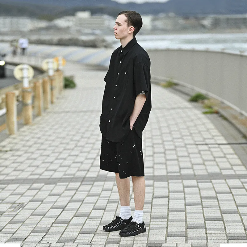 COUNTRY MOMENT Loose Fit Shorts Men's Black-6