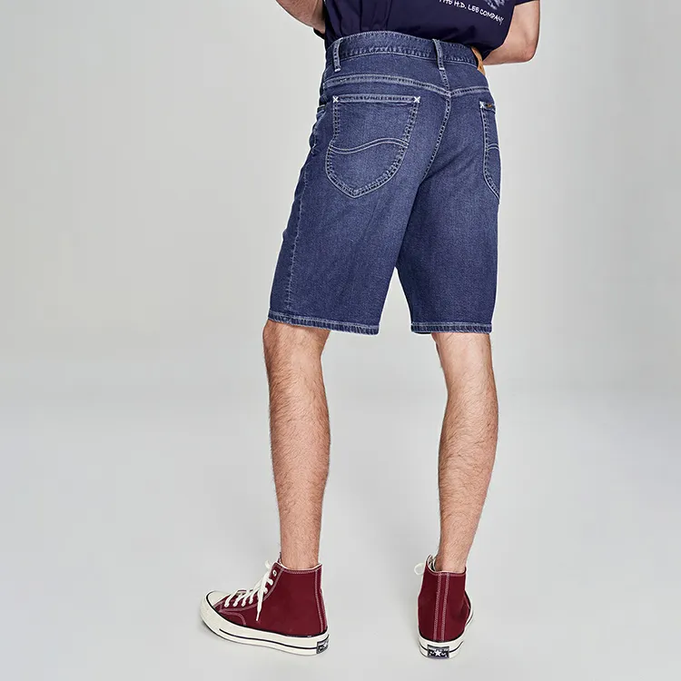 Lee Denim Shorts Men Medium Light Blue-5