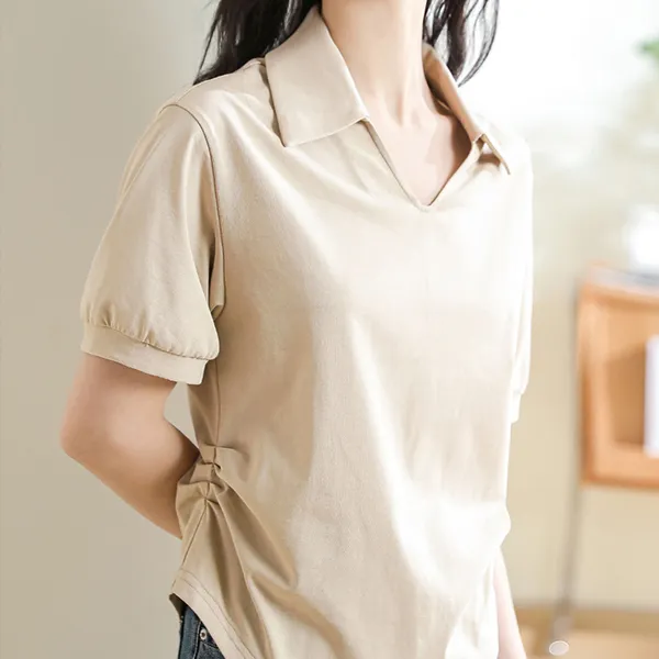MITUAN T Shirts Women's Khaki-2