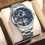 Silver Case Blue Dial Steel Band
