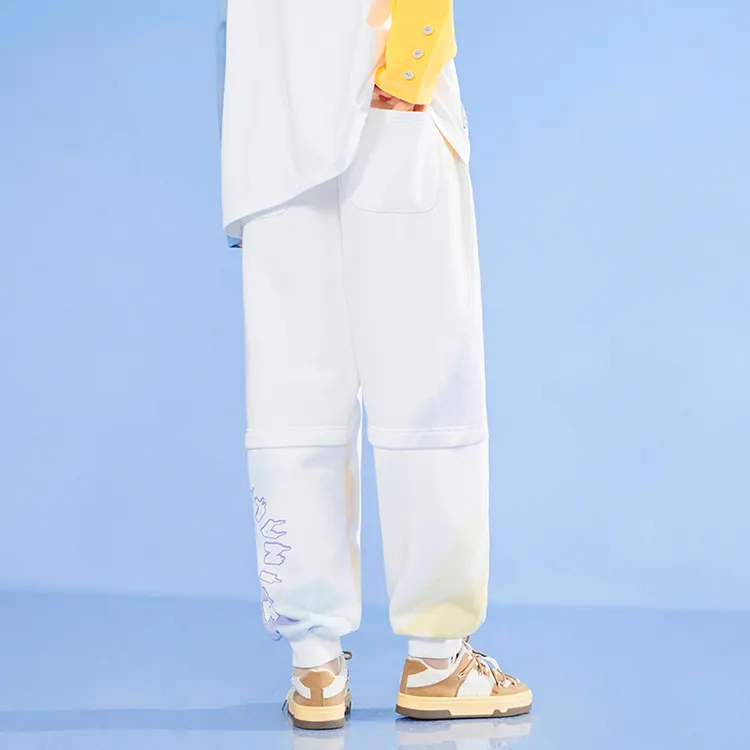 LAMLICKA Knitted Sports Pants Unisex White-6