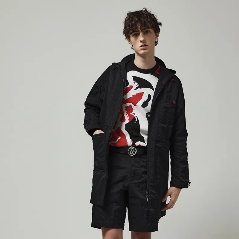 RARE Trench Coats Men Black-4