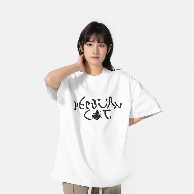 Hepburn Cat T-Shirts Unisex-14