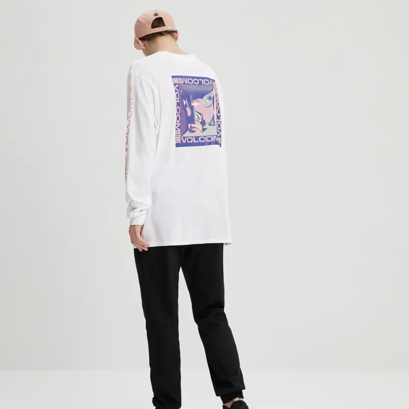 VOLCOM Long-Sleeved T-Shirt Men's White-2