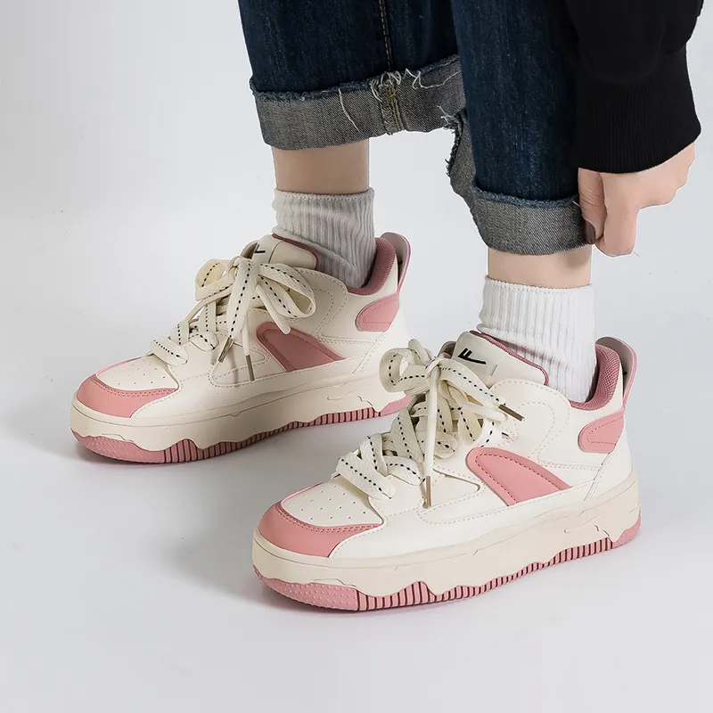 Warrior Skateboard Shoes Women's Beige Pink-5