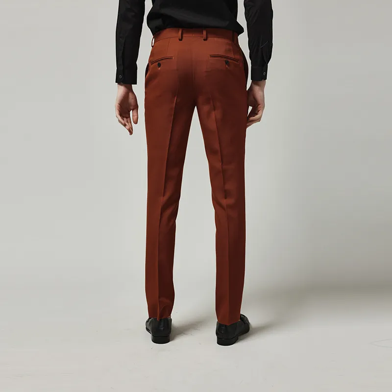 RARE Suit Trousers Men Khaki-4