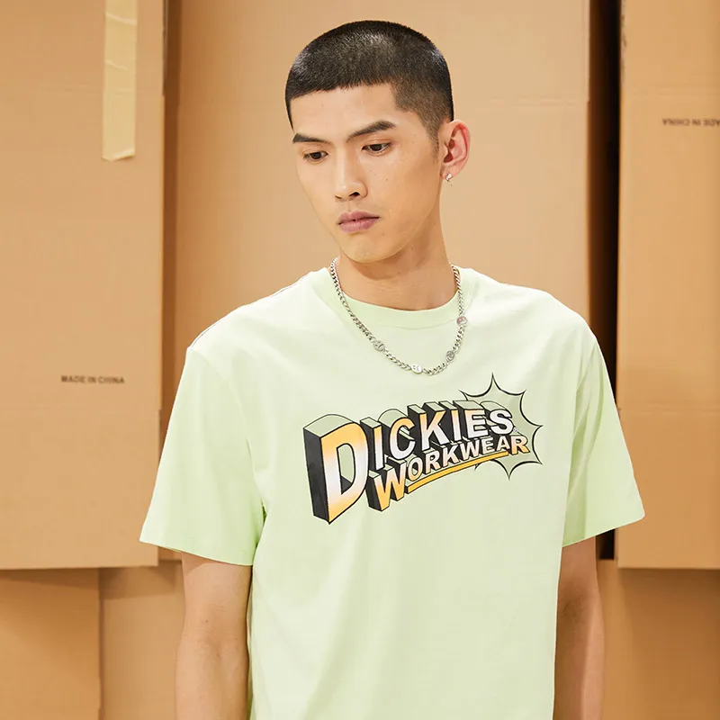 Dickies SS22 T Shirt Unisex Light Yellow Green-4