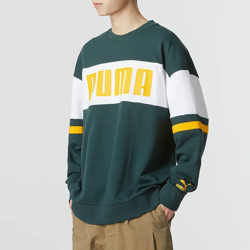 PUMA Sweatshirt Unisex Green White Yellow-2