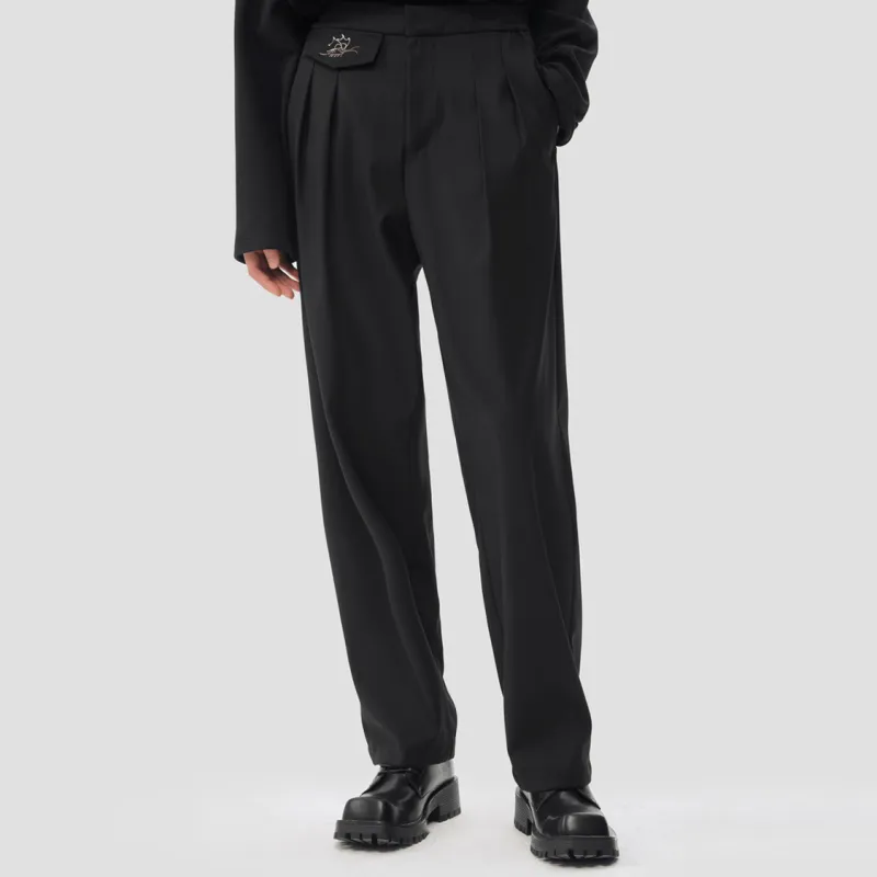 Bosieagender x SHIKUXINGQIU Casual Pants Unisex Black-2