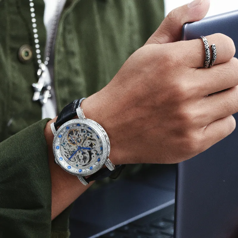 VRQ Australian Luxury Collaboration Future Series Mechanical Movement Watch Men's Watches Cut-Out Dial-2