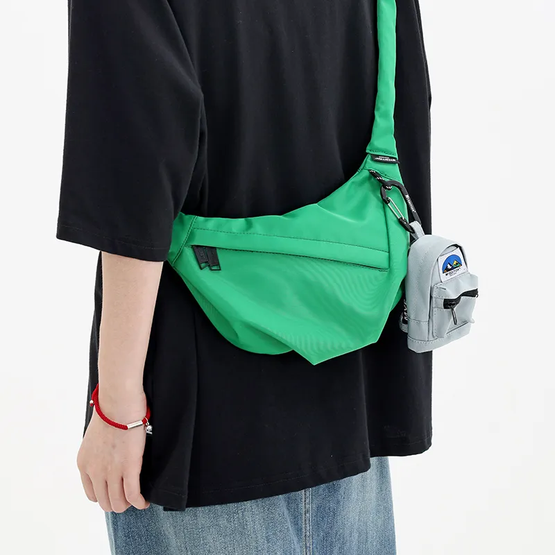 MYEDITION Shoulder Bag, Cell Phone Pouch, Crossbody Bag Nylon Polyester Black/Gray Unisex-13