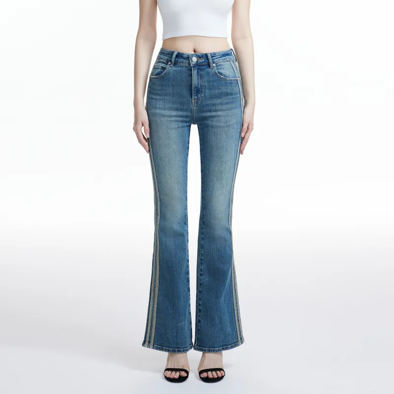 LIUREGALI Jeans Women's Navy Blue-2