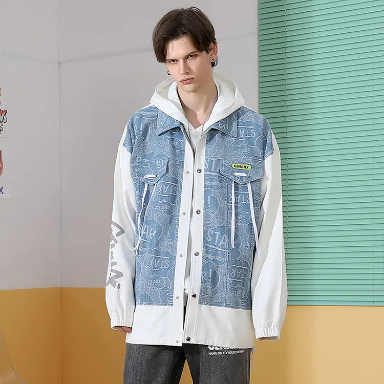 GENANX Jacket Unisex Denim Blue-2