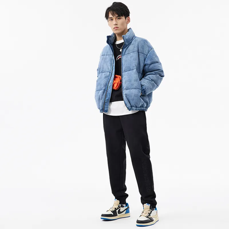 SPRAYGROUND Down Jacket Unisex Denim Blue-3