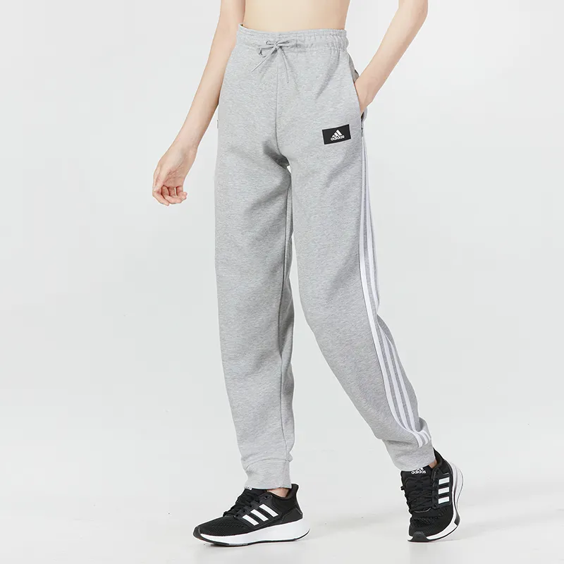Adidas Knitted Sweatpants Women's Gray-4