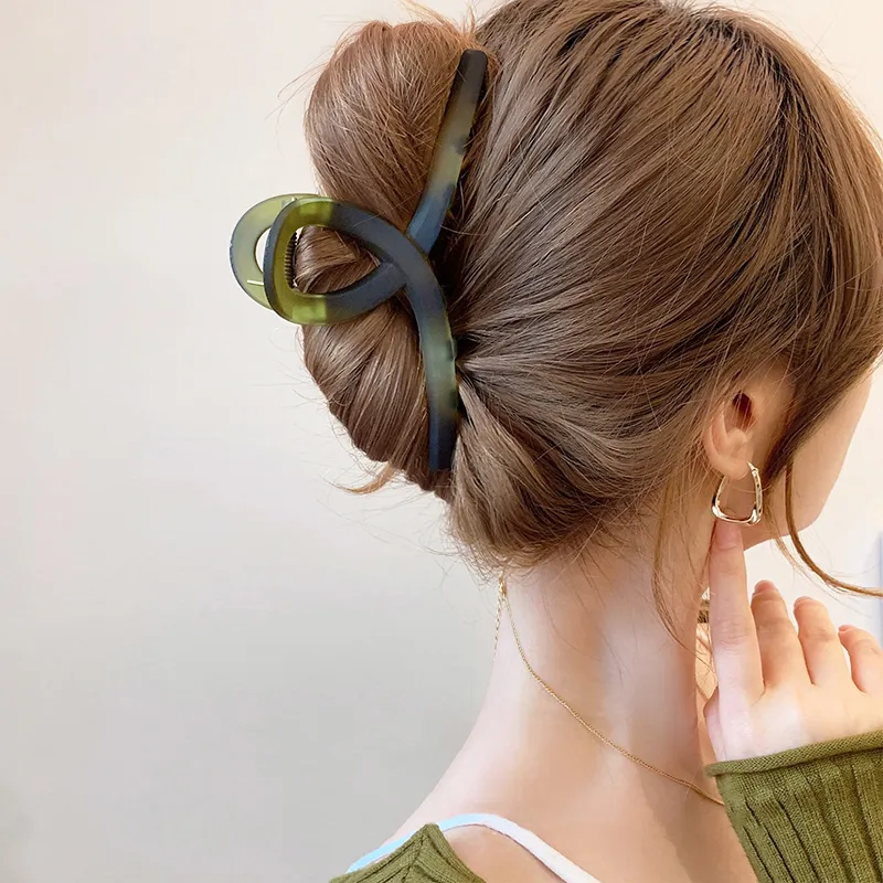 SENDME Hair Clips Women's Matte Green Hair Clip Drying Rack Style-1