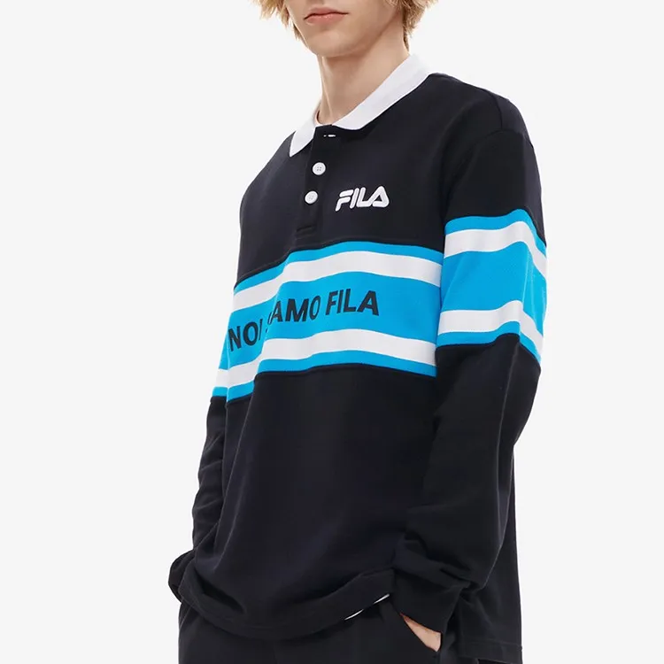 FILA FUSION Polo Shirt Unisex Pitch Black-5