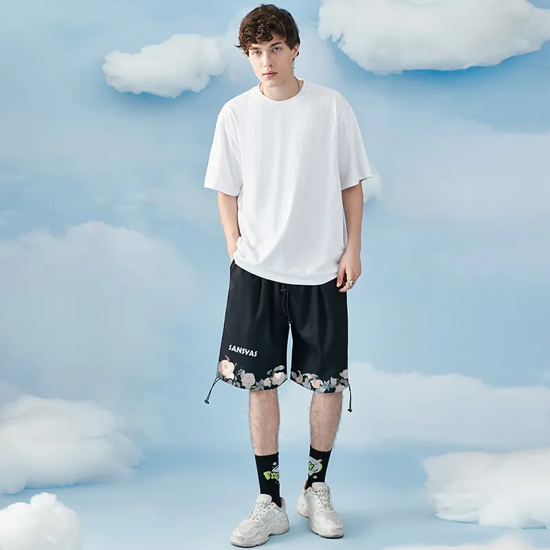 SANSYAS Casual Shorts Unisex Black-2