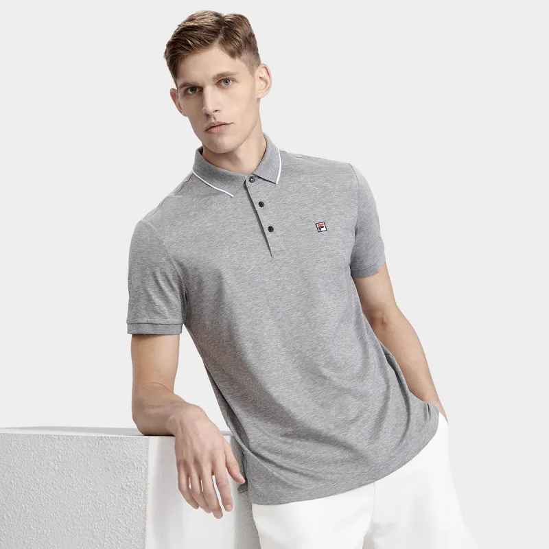 FILA Polo Shirt Men's Light Black Gray-3