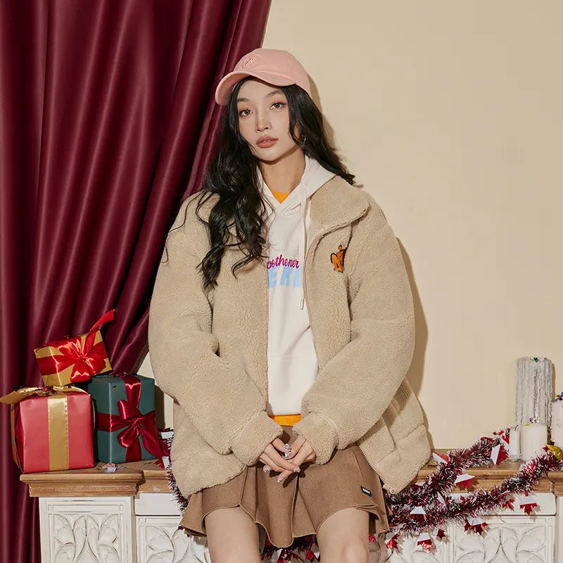 Nerdy Velvet Jackets Unisex Khaki-3