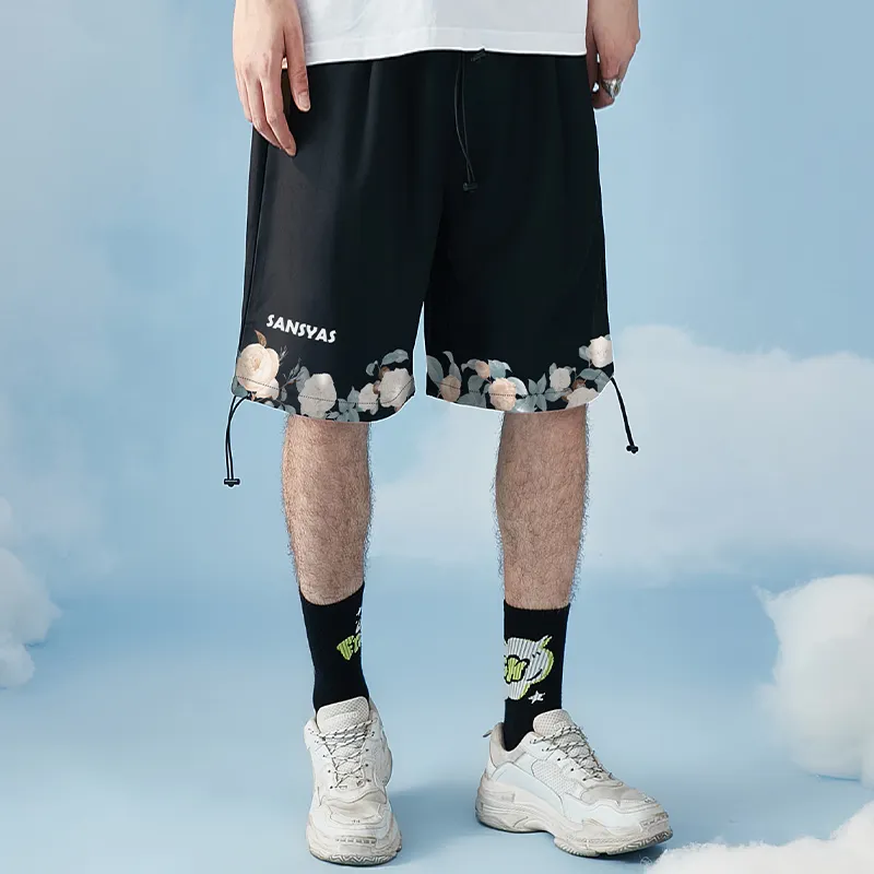 SANSYAS Casual Shorts Unisex Black-6