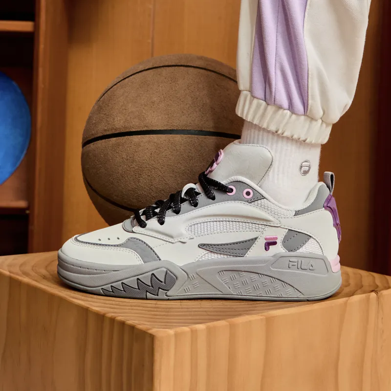 FILA FUSION Desperado Vintage Basketball Shoes 'White Grey Purple' Women's-6