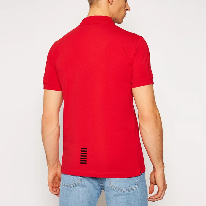 EMPORIO ARMANI EA7 Polo Shirts Men Racing Red-4