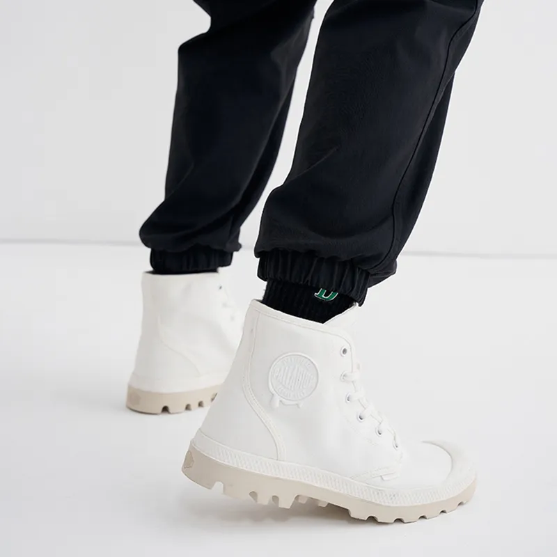 Palladium Pampa HiMcr Wear Resistant High Top Canvas Shoes Unisex Ivory-5