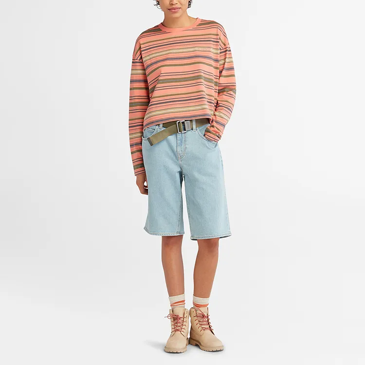 Timberland Crop Tops Women's Shell Pink-5