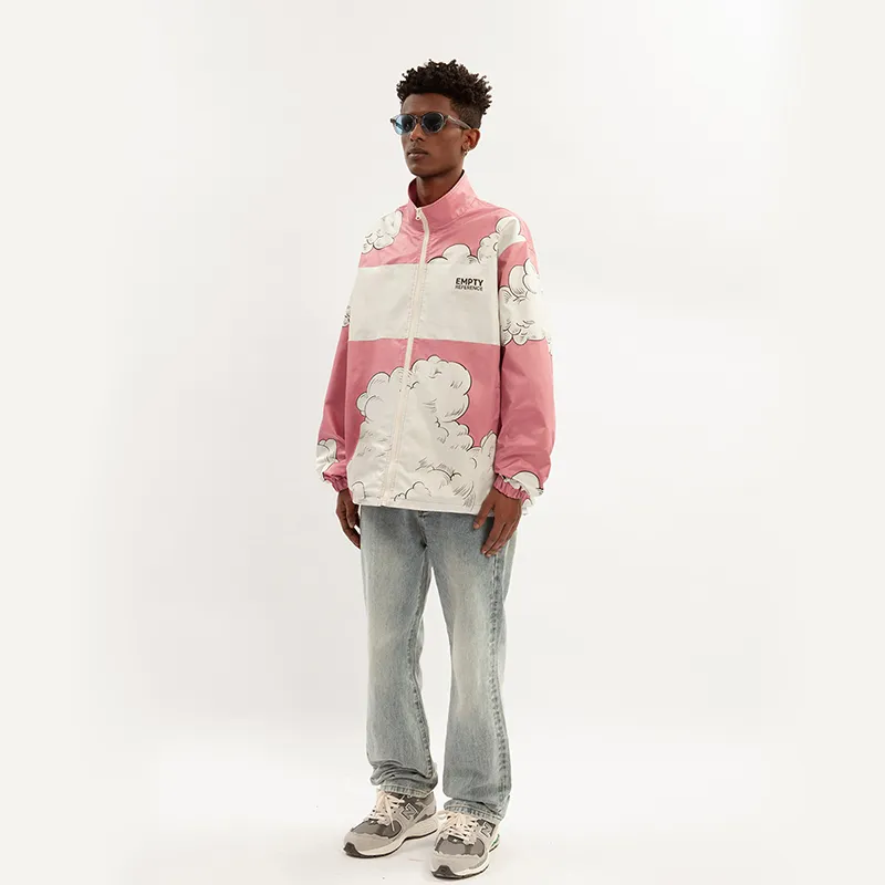 EMPTY REFERENCE Lapel Jackets Unisex Pink-4