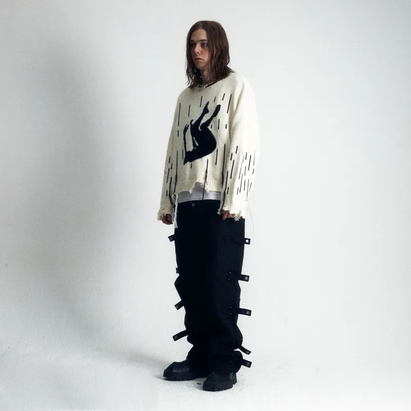 Createexploreexpandconquer Intarsia knit Logo Sweater-5
