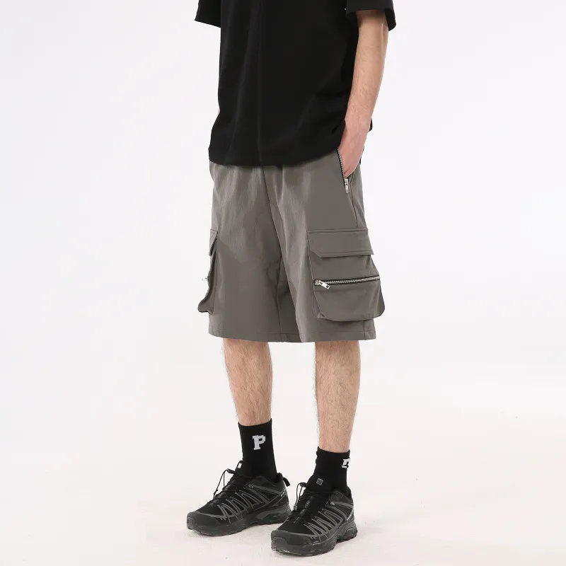 PASET Casual Shorts Men Gray-3