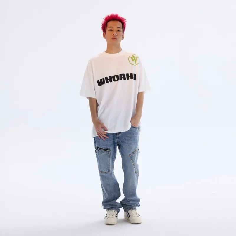 WHOA HA! Drop Shoulder Sleeve T Shirt Unisex-6