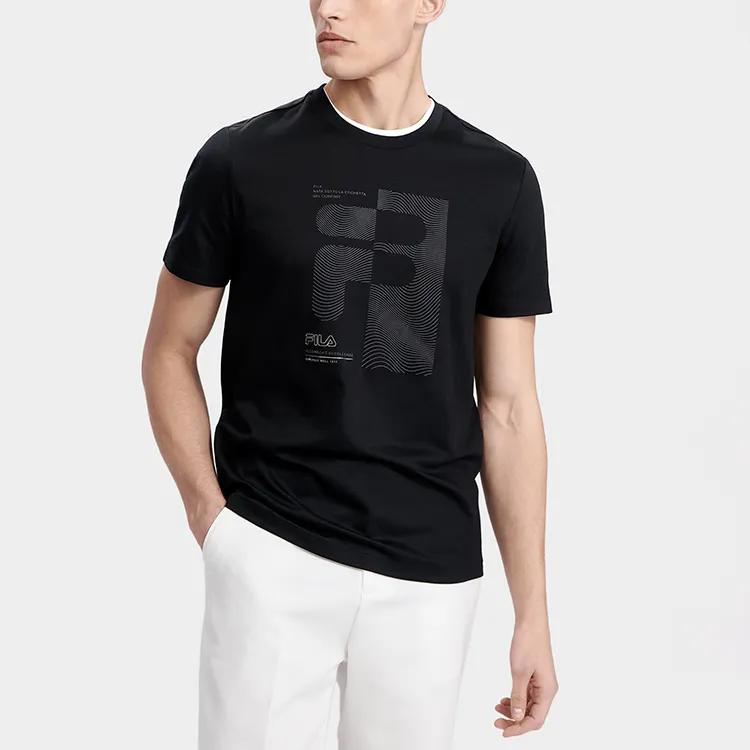 FILA T Shirts Men Jet Black-2