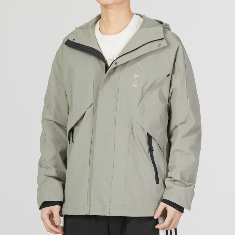 Adidas Jacket Men's Pebble Silver Gray-4