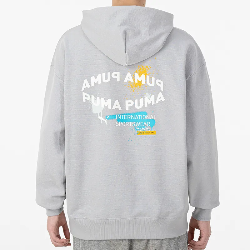 PUMA Sweatshirts Men Light Gray-3
