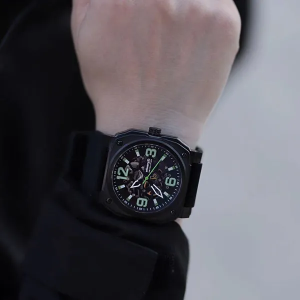 INFANTRY Eagle Thunder Avant Garde Collection Mechanical Movement Watch Men's Watches Cut Out Dial-2