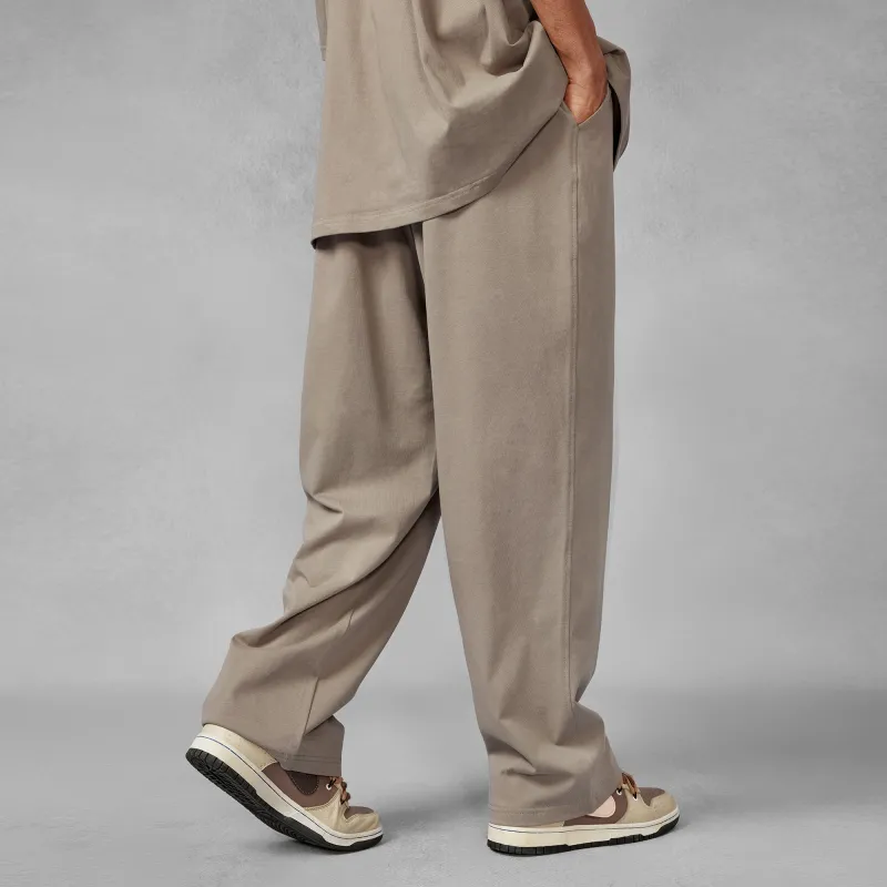 Bodydream Knitted Sweatpants Solid Color Straight Fit Casual Pants Unisex-7
