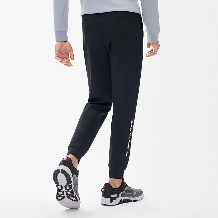 FILA Athletics Knitted Sweatpants Men Pitch Black-6