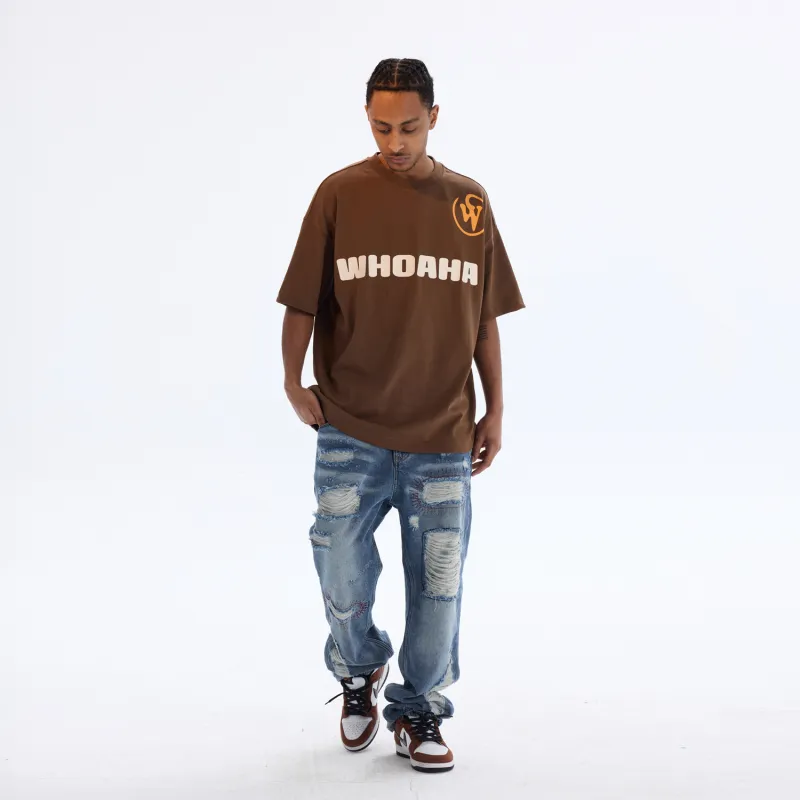 WHOA HA! Drop Shoulder Sleeve T Shirt Unisex-9
