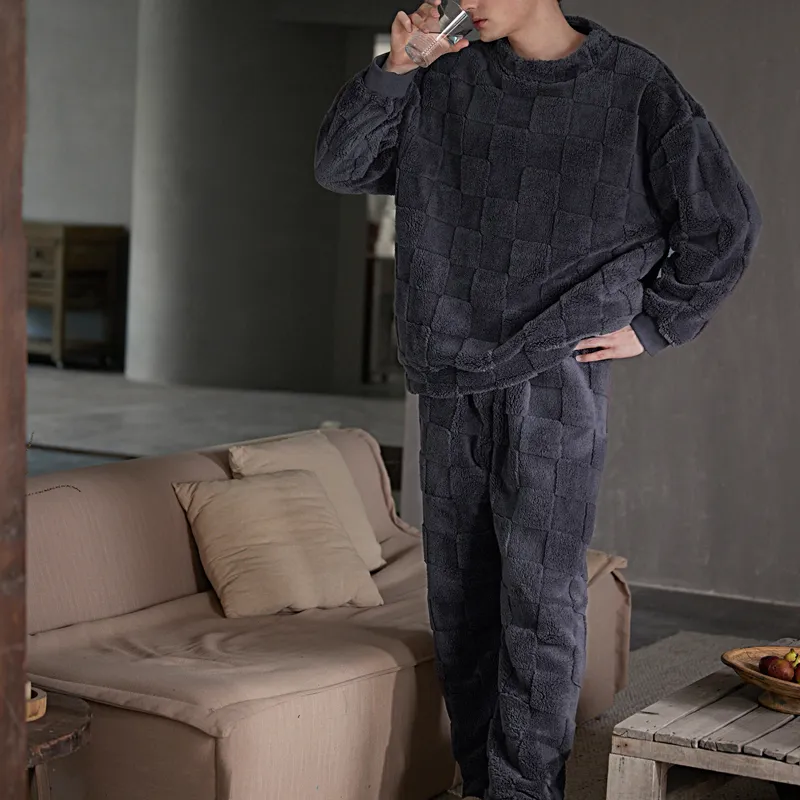 Same Language Men Pajama Sets-3