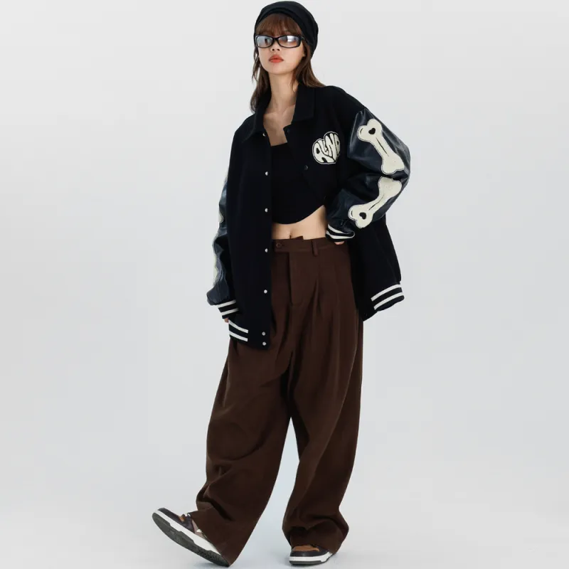 ALL NIGHT DAYS Baseball Jacket Fall Unisex-2