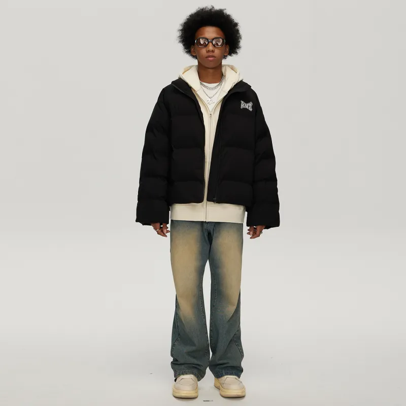 Teach Peace Puffer Jacket Unisex-4
